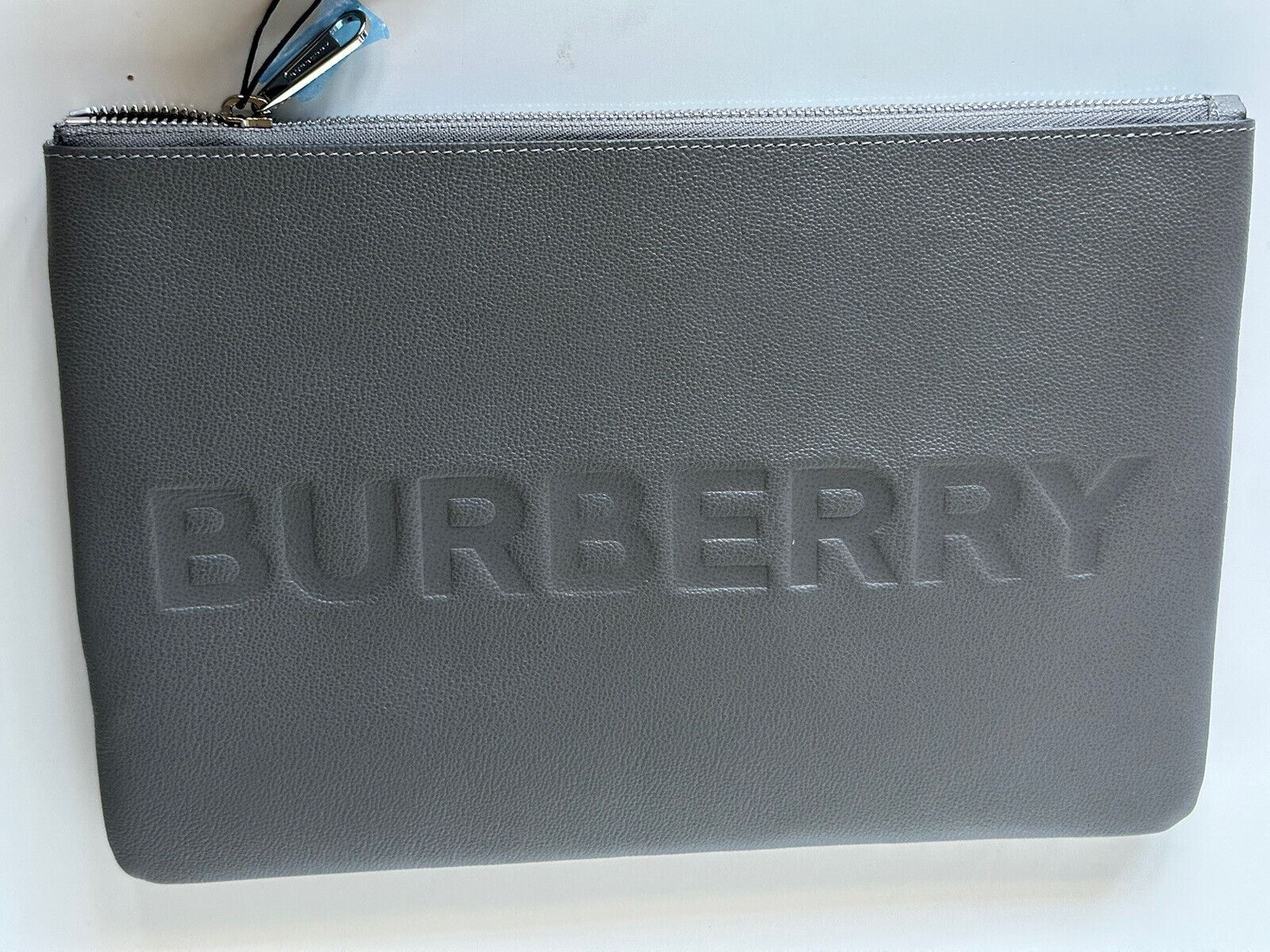Темно-серый кожаный клатч Burberry за 550 долларов NWT 80528841 