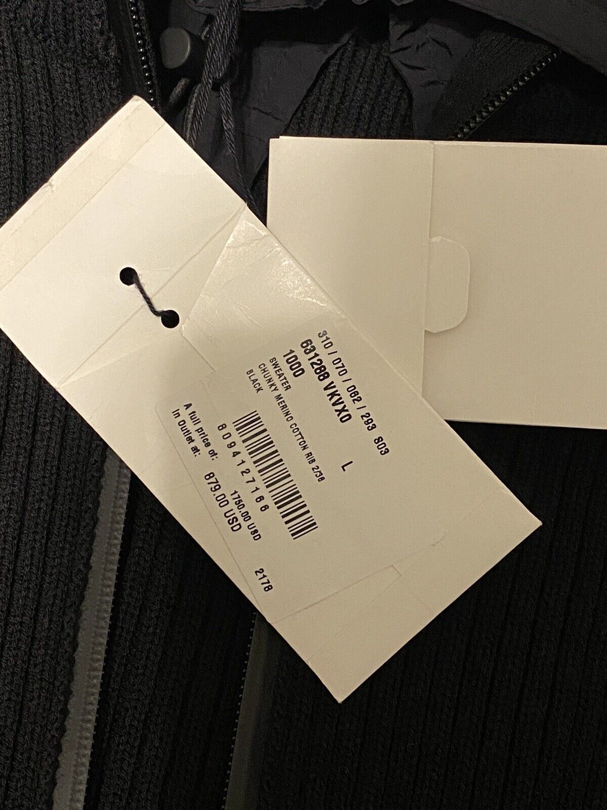 СЗТ 1750 долларов США Bottega Veneta Мужская куртка-свитер из массивного хлопка черного цвета L (подходит для размера XL)