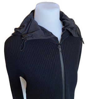 Neu mit Etikett: 1750 $ Bottega Veneta Herren-Pulloverjacke aus klobiger Baumwolle, Schwarz, L (passt für XL)