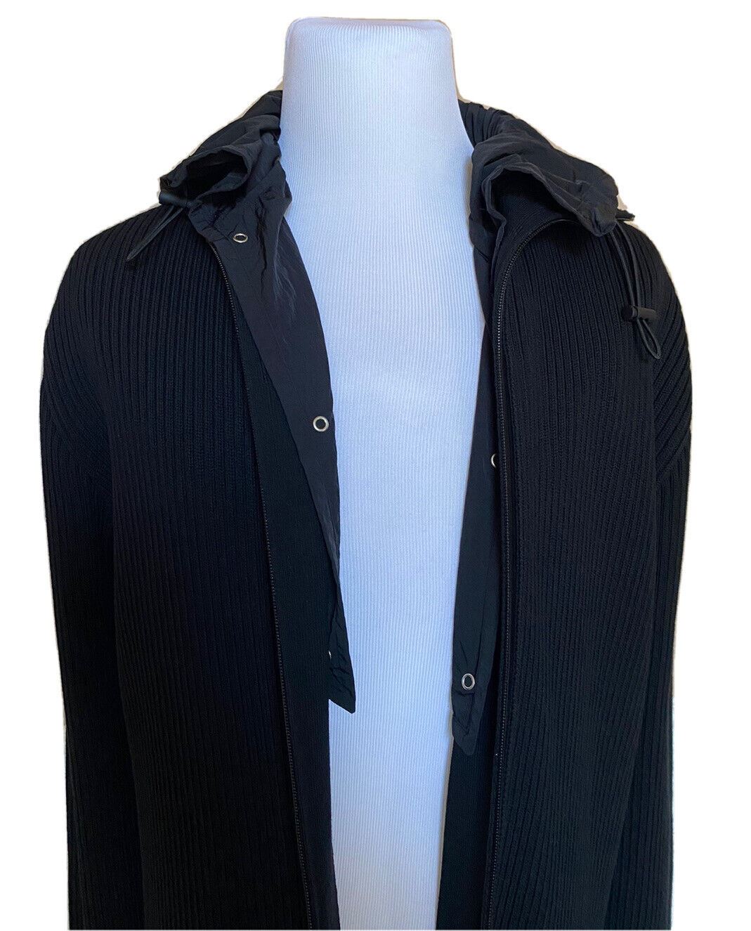СЗТ 1750 долларов США Bottega Veneta Мужская куртка-свитер из массивного хлопка черного цвета L (подходит для размера XL)