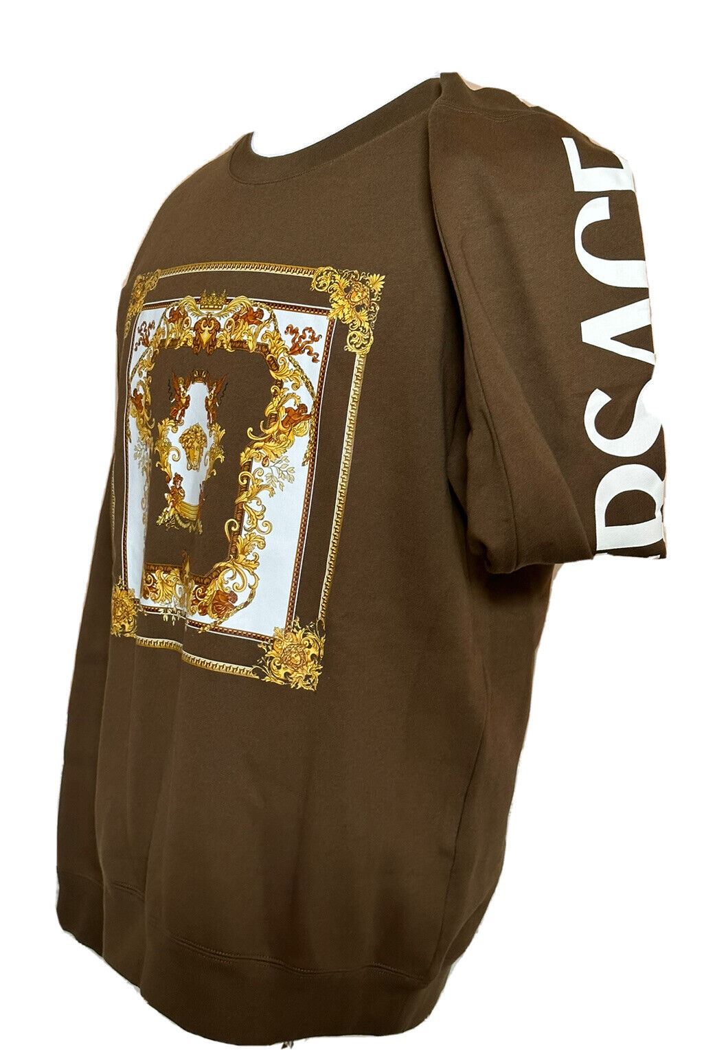 NWT $850 Versace Medusa Renaissance Khaki Cotton Sweatshirt 3XL 1008282