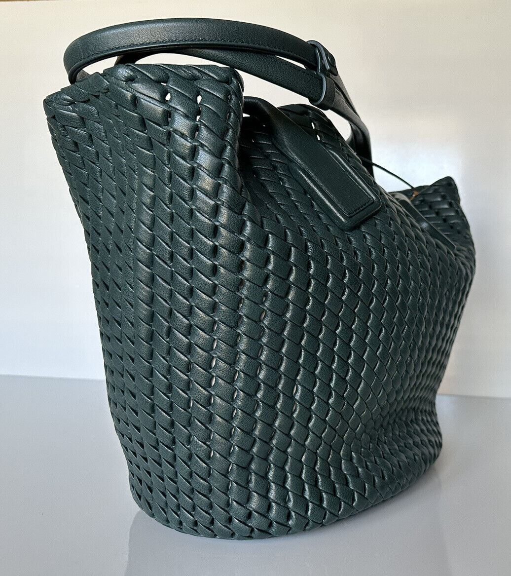 NWT $7000 Bottega Veneta Medium Leather Basket Tote in Intreccio Rete 578342