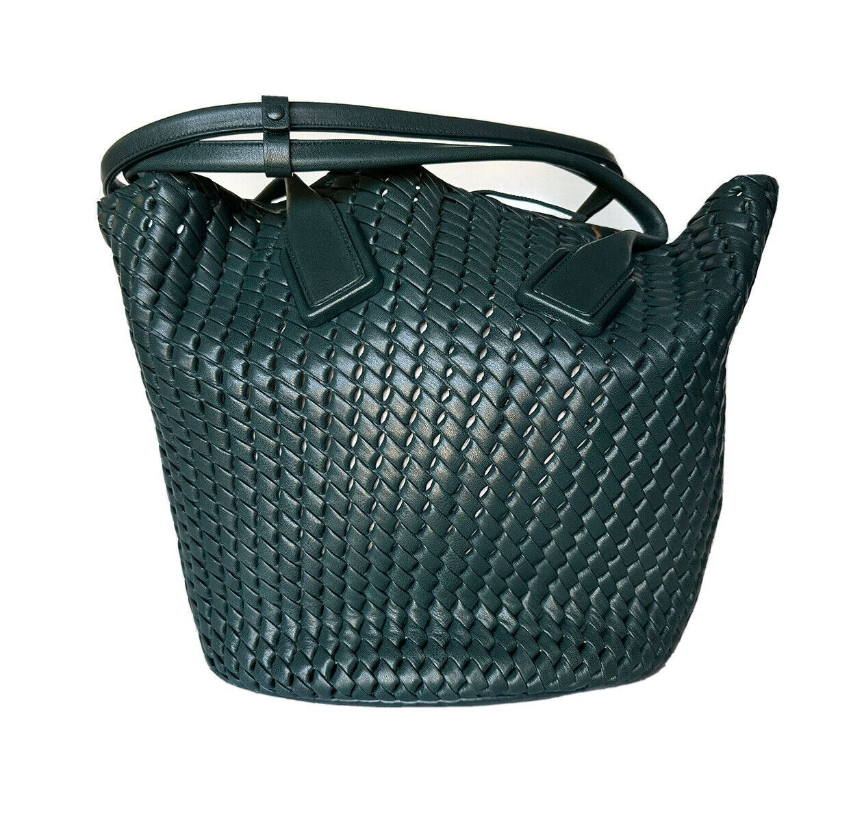 NWT $7000 Bottega Veneta Medium Leather Basket Tote in Intreccio Rete 578342