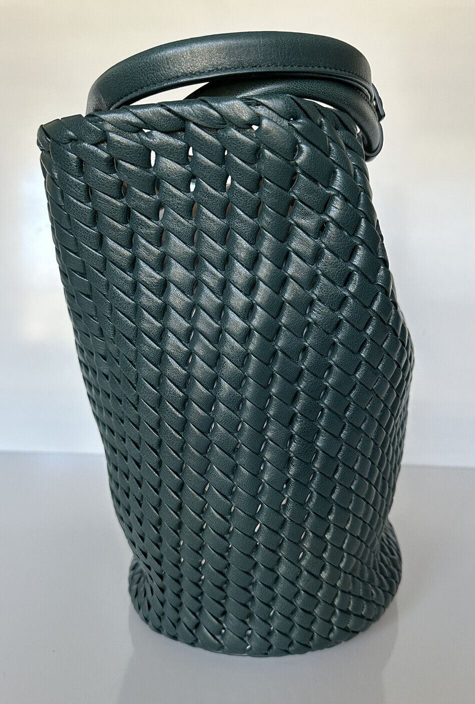 NWT $7000 Bottega Veneta Medium Leather Basket Tote in Intreccio Rete 578342