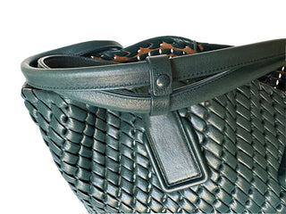 Neu mit Etikett: 7.000 $ Bottega Veneta Mittelgroße Korbtasche aus Leder in Intreccio Rete 578342