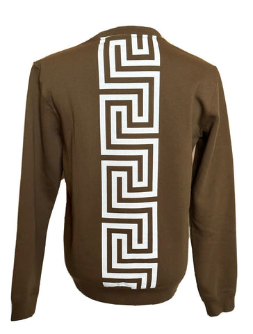 NWT $800 Versace Greek Key and Versace Logo Khaki Cotton Sweatshirt 5XL 1008283