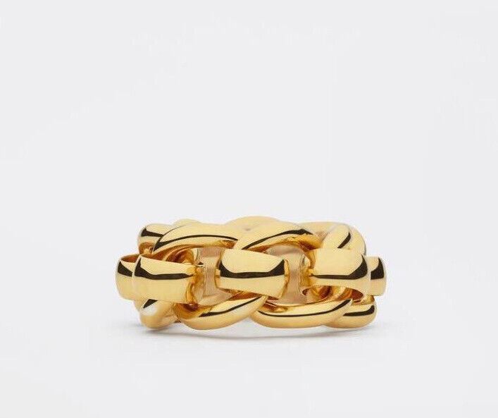 NWB $760 Bottega Veneta Gold Plated Sterling Silver Ring Size 13 649232 Italy