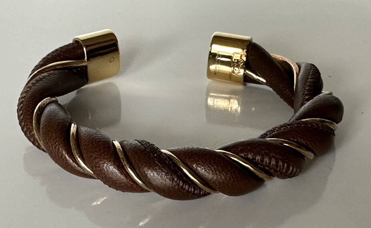 NWB $620 Bottega Veneta Bracelet with Gold Plated Sterling Silver Small 636836