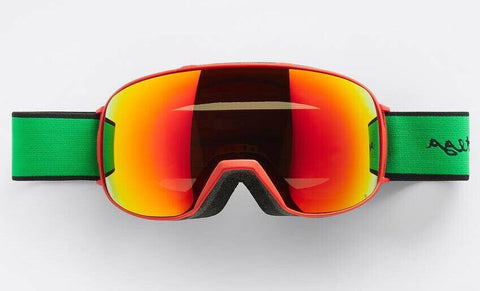 NWT $760 Bottega Veneta Унисекс Лыжные очки с резиновыми вставками Солнцезащитные очки Красные 691536