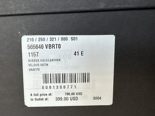 NIB 790 $ Bottega Veneta Herren-Sneaker aus Velours-Wildleder in Grau 8 US 565646 1157 IT