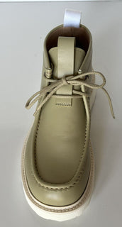 NIB $ 890 Bottega Veneta Leder Grüne leichte Stiefeletten 9 US 578287 Italien