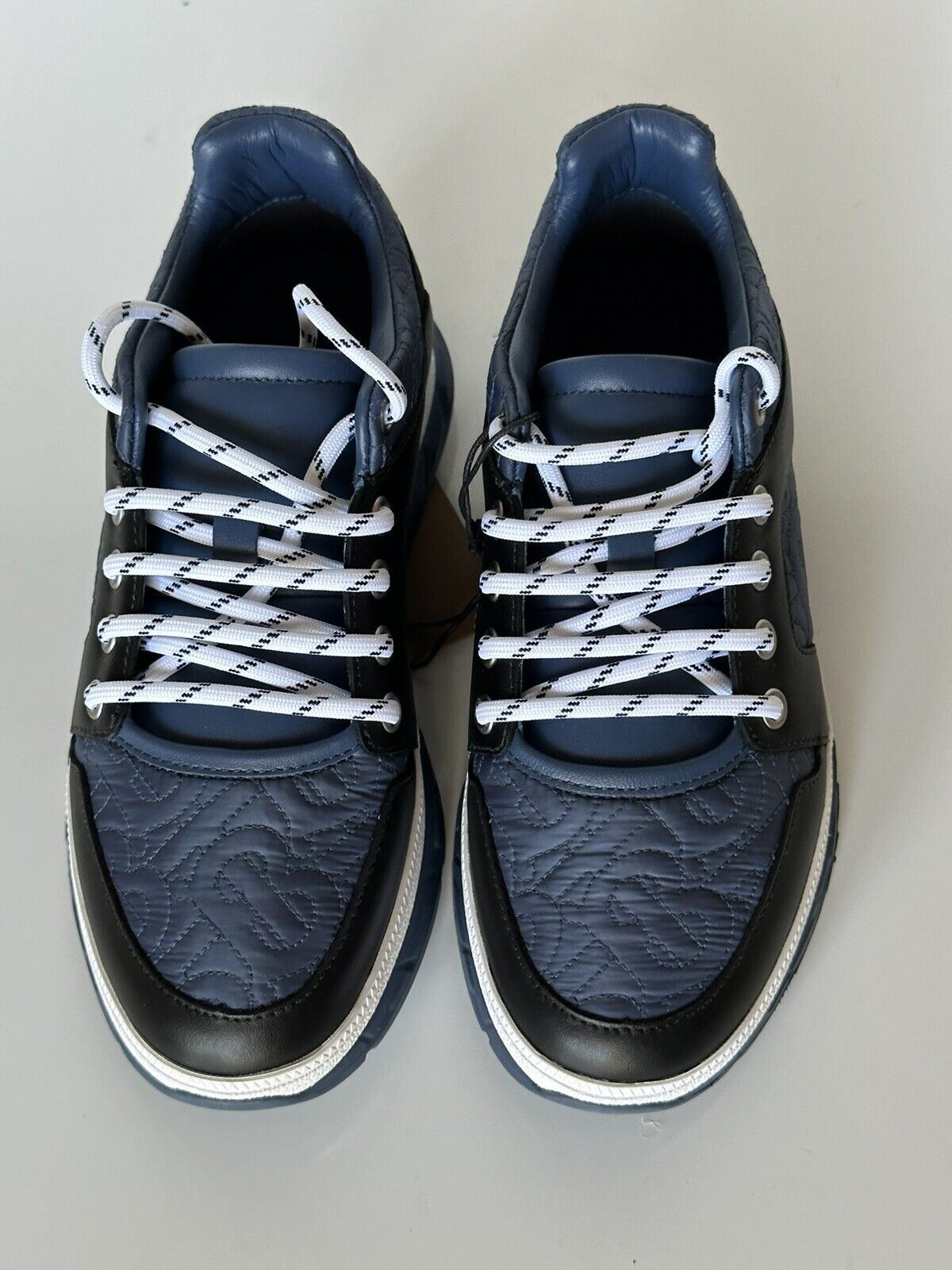 Neu mit Etikett: 410 $ Burberry K1-Brockton Jungen-Sneaker, Kieselblau, 33 Euro 80446281 