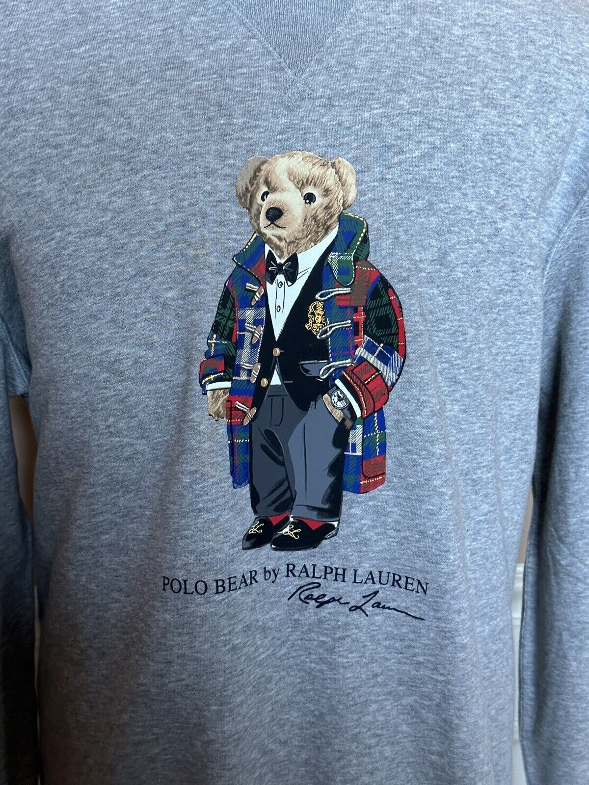 Neu 148 $ Polo Ralph Lauren Bear Sweatshirt Grau 2XL/2TG 