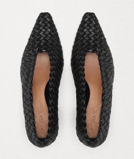 1150 $ Bottega Veneta Tubular Lagoon Intrecciato Leder Schwarze Schuhe 8 608850
