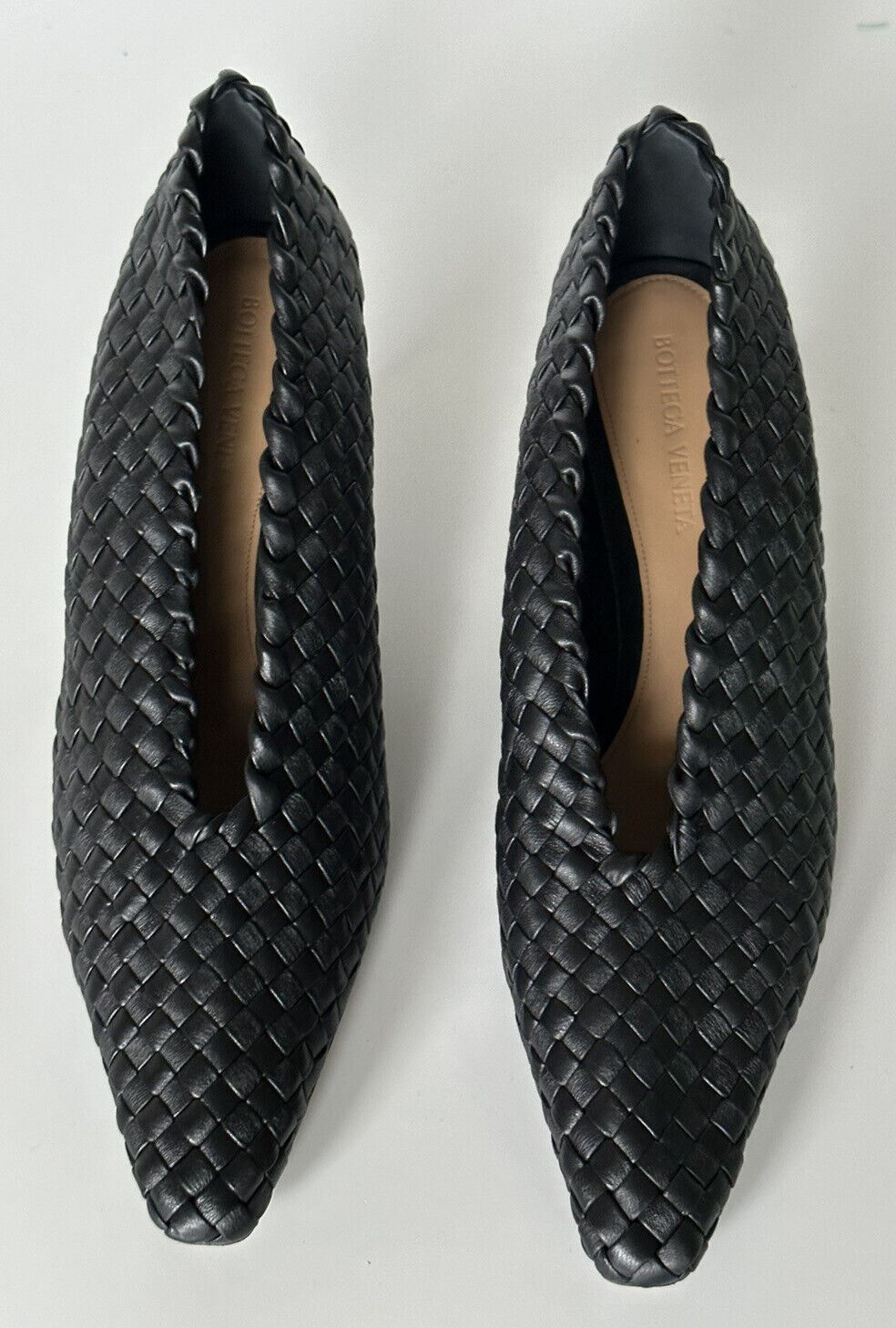 $1150 Bottega Veneta Tubular Lagoon Intrecciato Leather Black Shoes 8 608850
