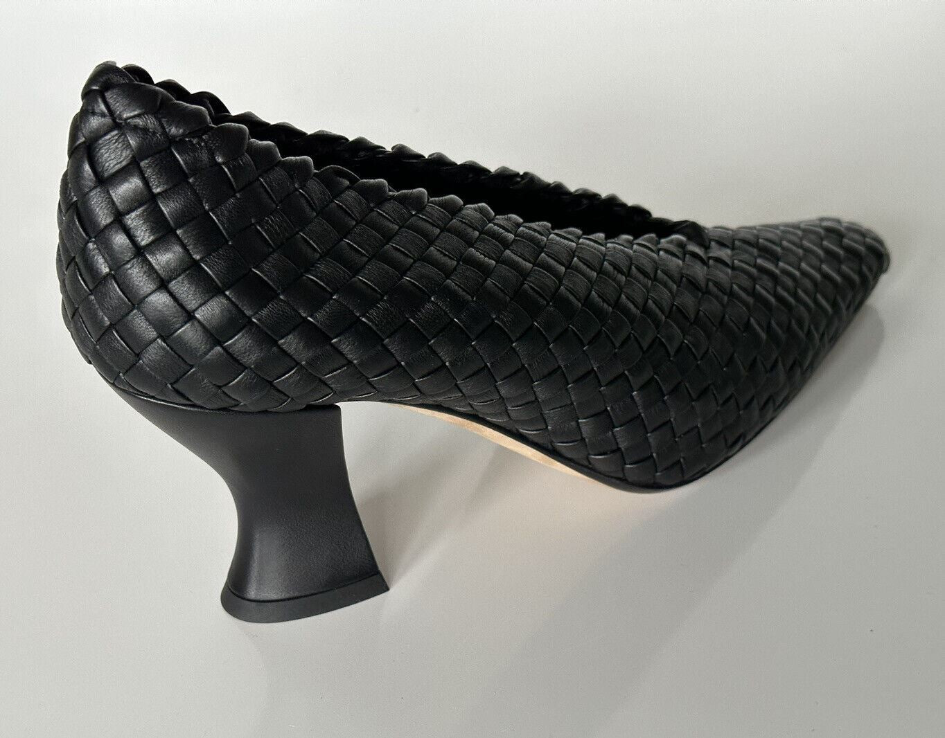 $1150 Bottega Veneta Tubular Lagoon Intrecciato Leather Black Shoes 7.5 608850