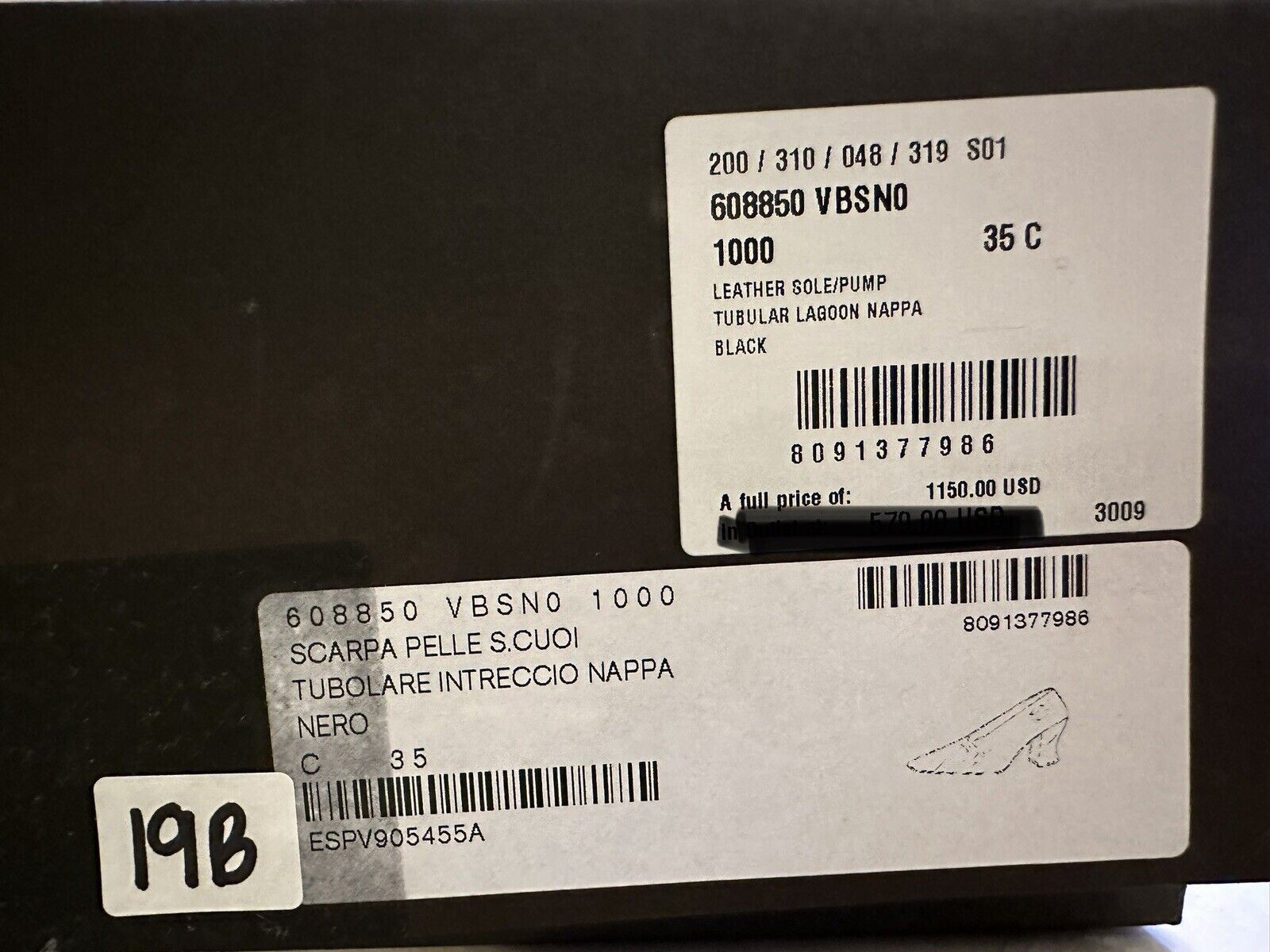 Черные кожаные туфли Bottega Veneta Tubular Lagoon Intrecciato 5 608850, $1150