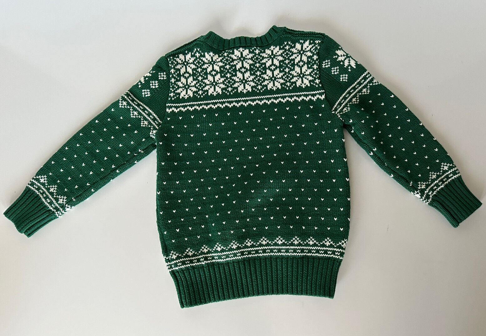 Зеленый хлопково-шерстяной свитер для мальчиков NWT Polo Ralph Lauren, размер 6
