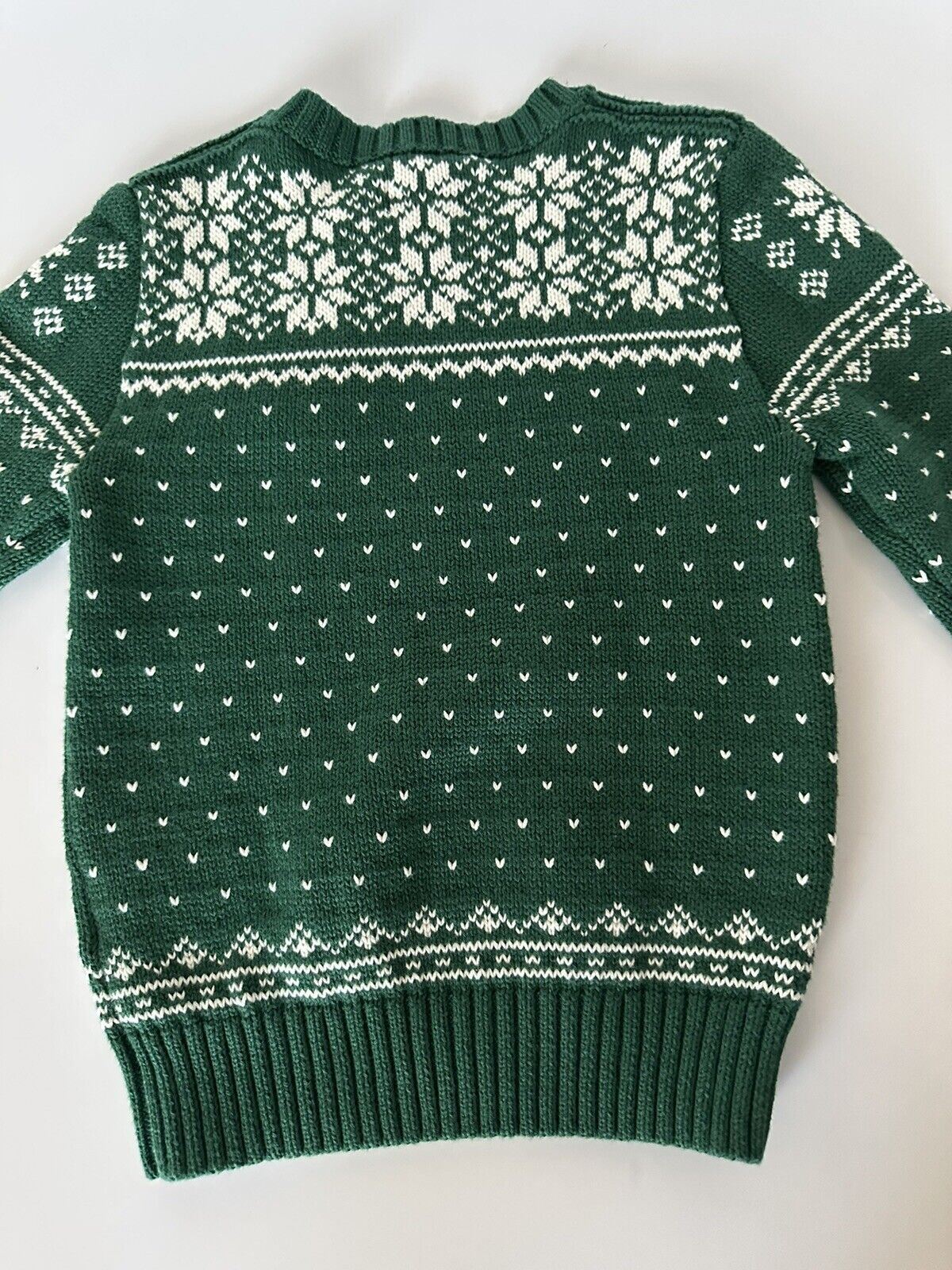 Neu mit Etikett: Polo Ralph Lauren Jungen-Pullover aus grüner Baumwolle/Wolle, Größe 6