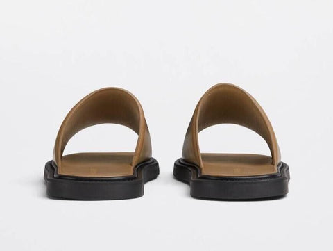NIB $690 Bottega Veneta Men's Vienna Calf Leather Sandals Camel 6 US 667087 IT