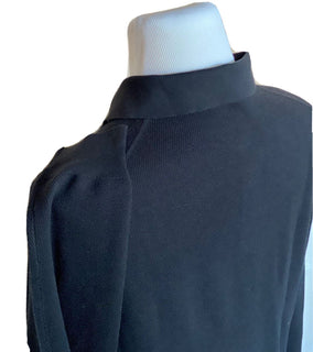 Neu mit Etikett: 795 $ Ralph Lauren Purple Label Seide/Baumwolle Schwarzes Poloshirt S Italien 