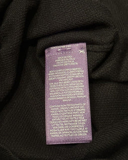 Neu mit Etikett: 795 $ Ralph Lauren Purple Label Seide/Baumwolle Schwarzes Poloshirt S Italien 