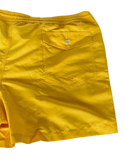 Neu mit Etikett: 295 $ Polo Ralph Lauren Purple Label Herren-Badeshorts in Gelb, Größe L, Portugal 