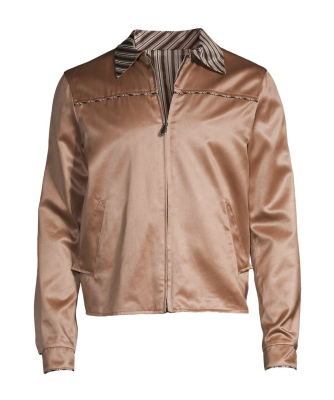 Neu mit Etikett: 2900 $ Bottega Veneta Herren-Satin-Doppelseitige Bomberjacke 42 US 618490