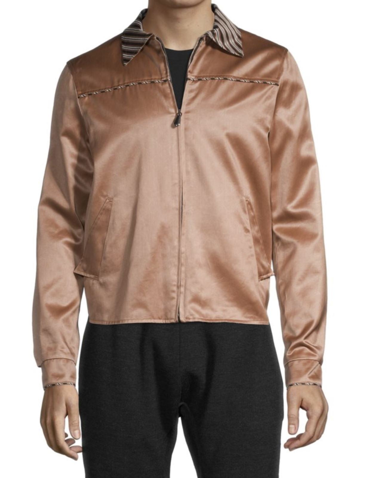 Neu mit Etikett: 2900 $ Bottega Veneta Herren-Satin-Doppelseitige Bomberjacke 42 US 618490