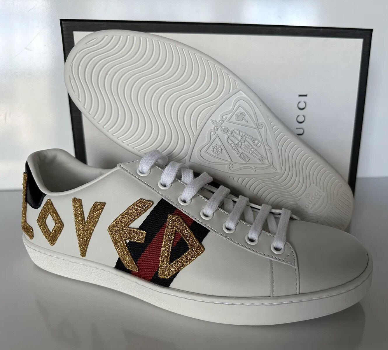 NIB Gucci Women's Loved Miro Soft White Sneakers 10 US (40 Euro) IT 505328 IT