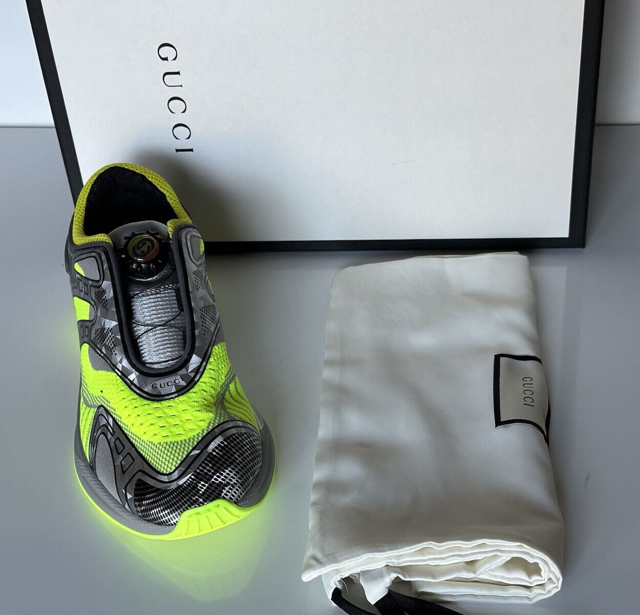 NIB Gucci Ultrapace R Sneakers in Schwarz und Grün 6,5 US (Gucci 6) 620337 IT 