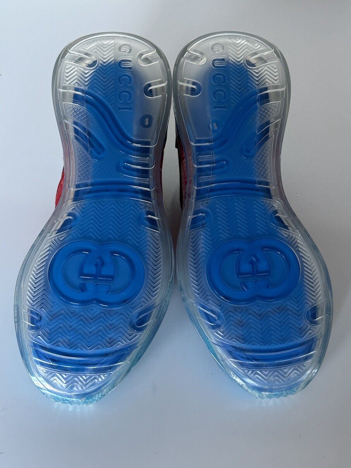 NIB Gucci Ultrapace R Sneakers in Schwarz/Rot/Blau 8,5 US (Gucci 8) 634298 Italien 