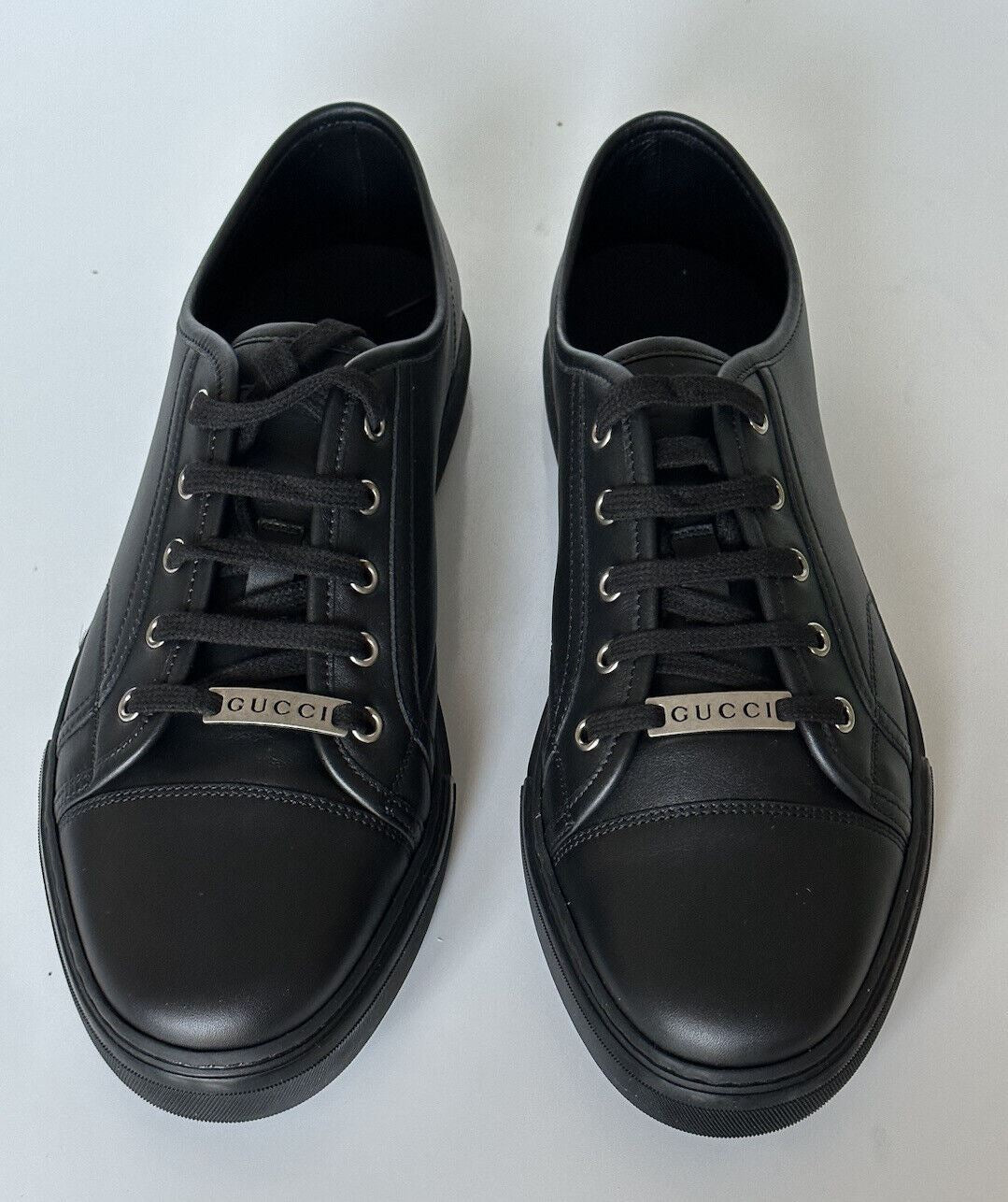 Gucci Men's Low-top Black Soft Leather Sneakers 10.5 US (Gucci 10) 423301 IT NIB
