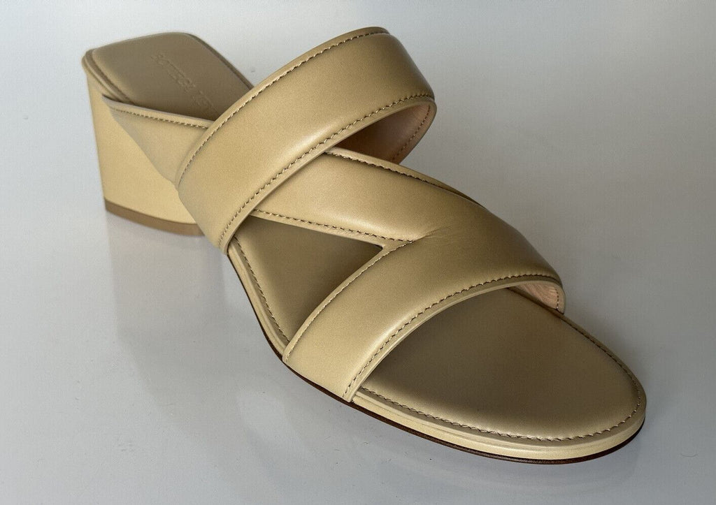 NIB $ 840 Bottega Veneta Kalbsleder Mule Sandalen Schuhe Cane Sugar 9 US 651376 
