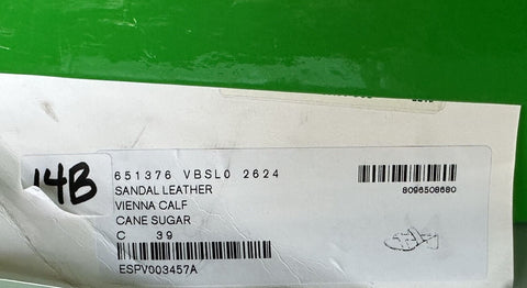 Сандалии-мулы Bottega Veneta из телячьей кожи стоимостью 840 долларов США Cane Sugar 9, США 651376 