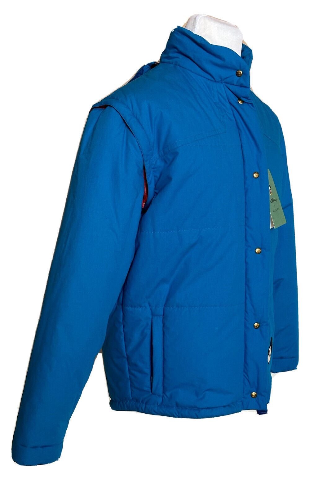 Мужская синяя куртка с капюшоном NWT Gucci с Микки Маусом Диснея, большая (42 США) 608978