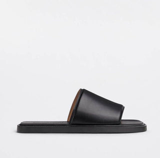 NIB $ 690 Bottega Veneta Herren-Sandalen aus Wiener Kalbsleder Schwarz 7 US 667087 IT 