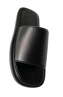 NIB $ 690 Bottega Veneta Herren-Sandalen aus Wiener Kalbsleder Schwarz 7 US 667087 IT 