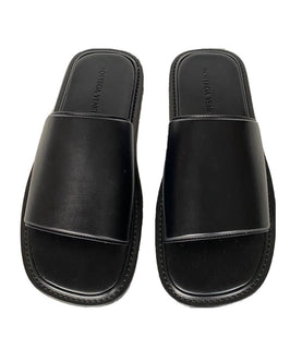 NIB $ 690 Bottega Veneta Herren-Sandalen aus Wiener Kalbsleder Schwarz 7 US 667087 IT 