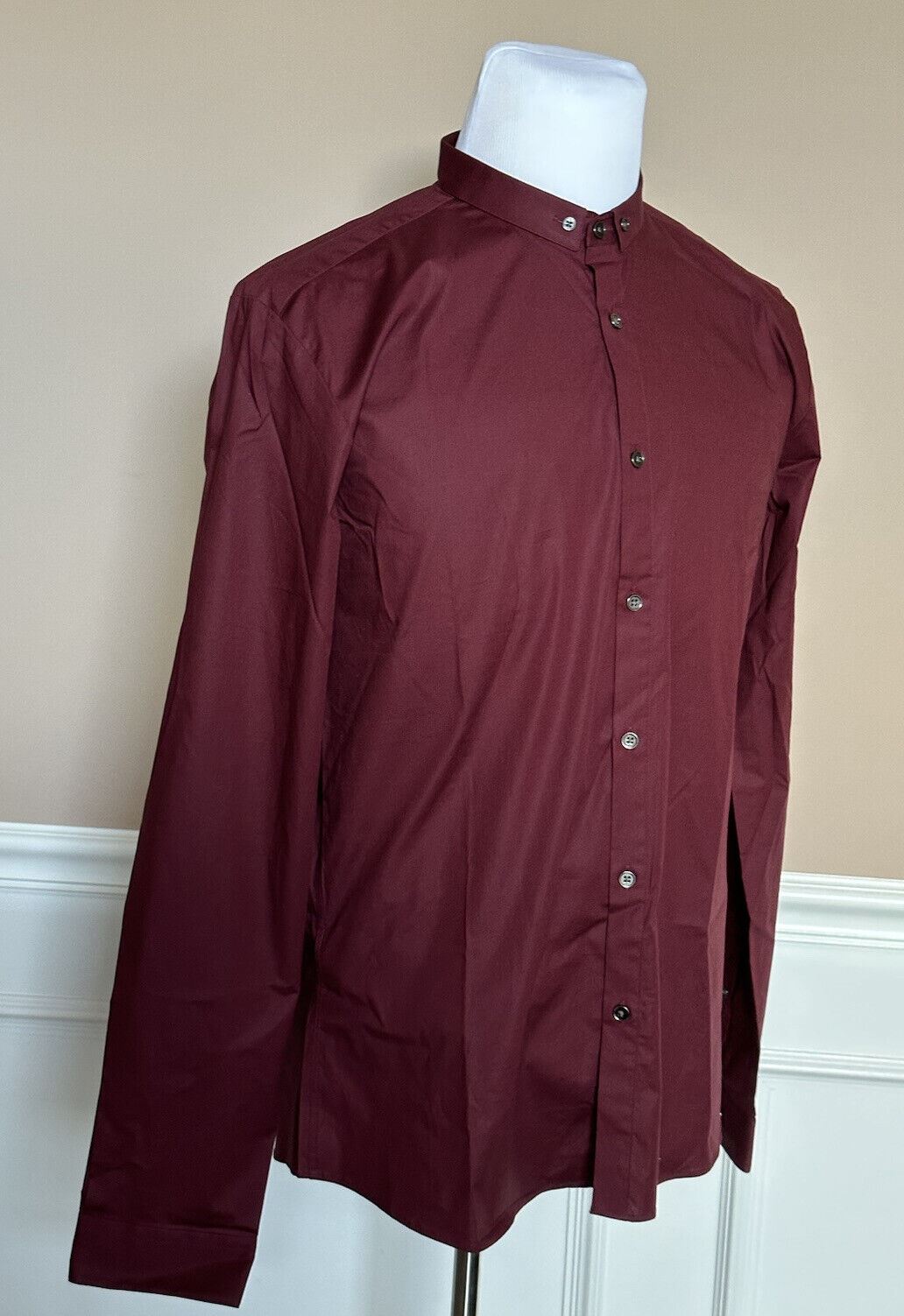 NWT BOSS Hugo Boss Мужская приталенная темно-красная классическая рубашка Erren Modern XL 