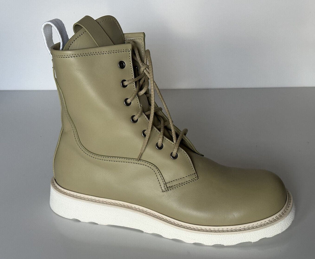 NIB $ 950 Bottega Veneta Leder Grüne leichte Schnürstiefel 12 US 578289
