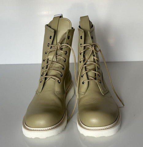 NIB $950 Bottega Veneta Leather Green Lightweight Lace up Boots 12 US 578289