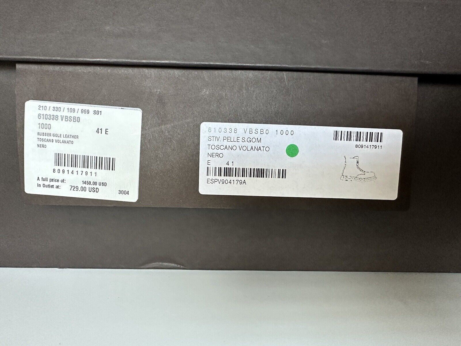 Черные ботинки Bottega Veneta из телячьей кожи на шнуровке в стиле милитари, 1450 долларов США, 8, США 610338