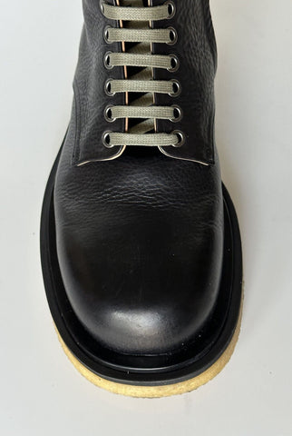 NIB $1450 Bottega Veneta Military Calf Leather Lace up Black Boots 8 US 610338