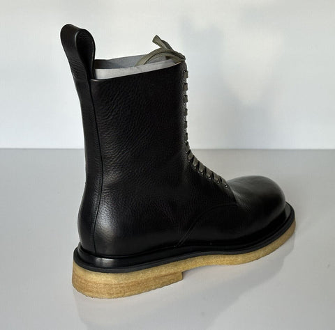 NIB $1450 Bottega Veneta Military Calf Leather Lace up Black Boots 8 US 610338