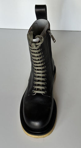 NIB $1450 Bottega Veneta Military Calf Leather Lace up Black Boots 9 US 610338