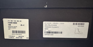 NIB $ 1450 Bottega Veneta Military-Kalbsleder-Schnürstiefel in Schwarz 10,5 610338
