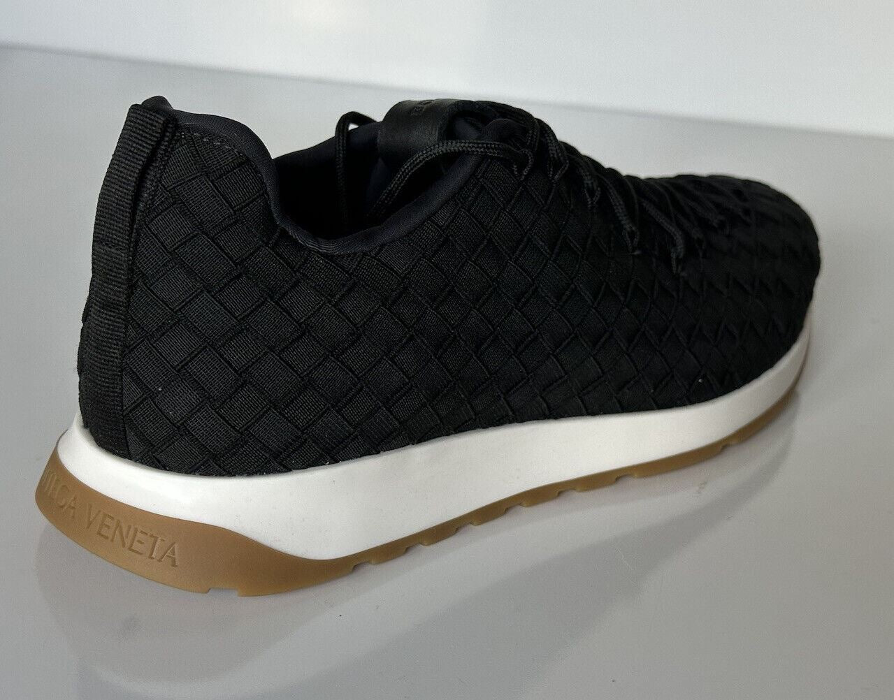 NIB 790 $ Bottega Veneta Herren Speedster Sneakers Schwarz 8,5 US (41,5 Euro) 609915 