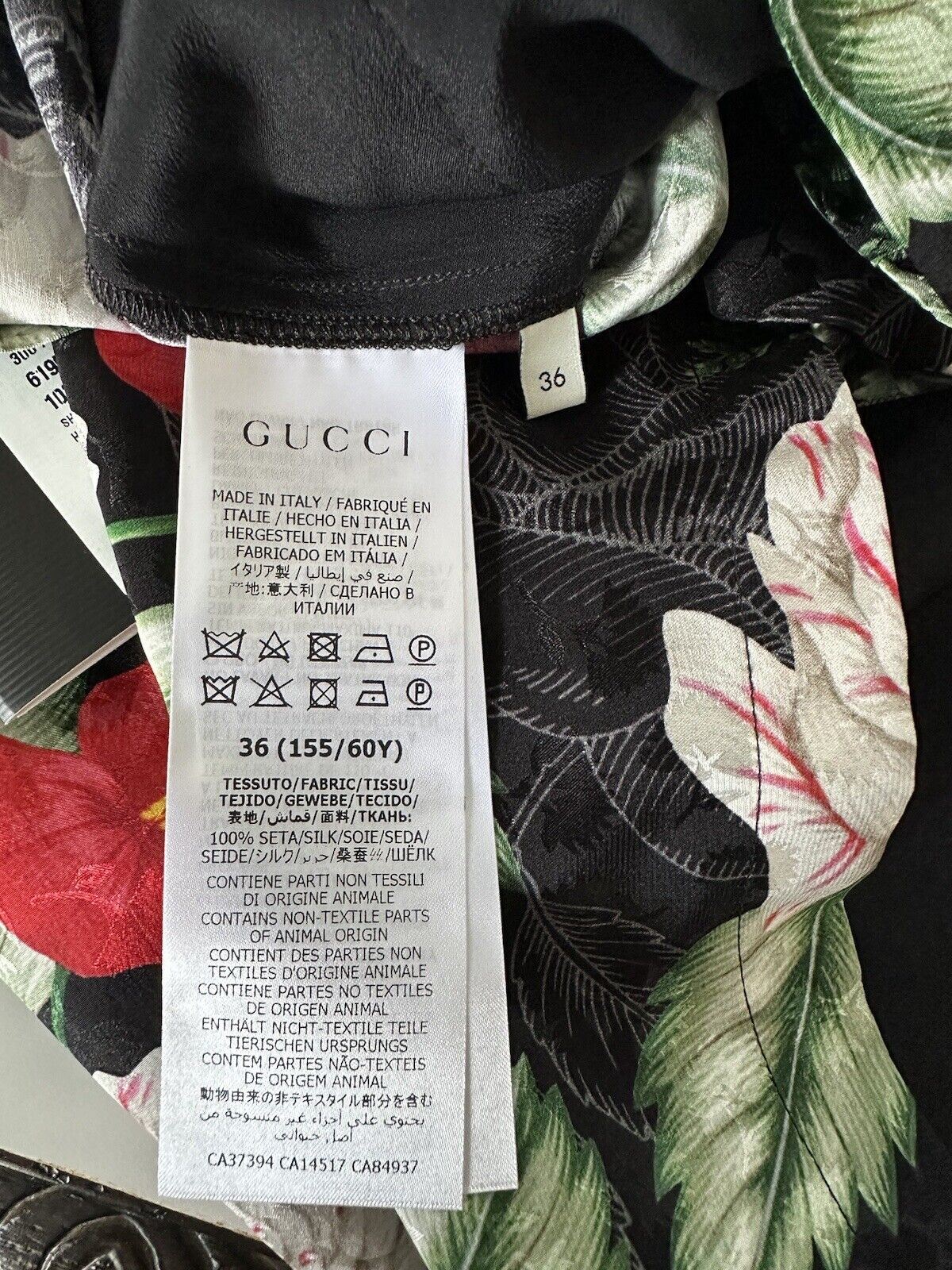 Женские шорты NWT Gucci из 100% шелка с жаккардовым принтом Hawaiian Dream 36 (XS) 619508