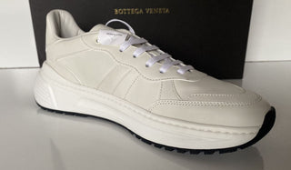 NIB 850 $ Bottega Veneta Herren-Sneakers aus weißem Kalbsleder 12 US (45) 565646 9117 